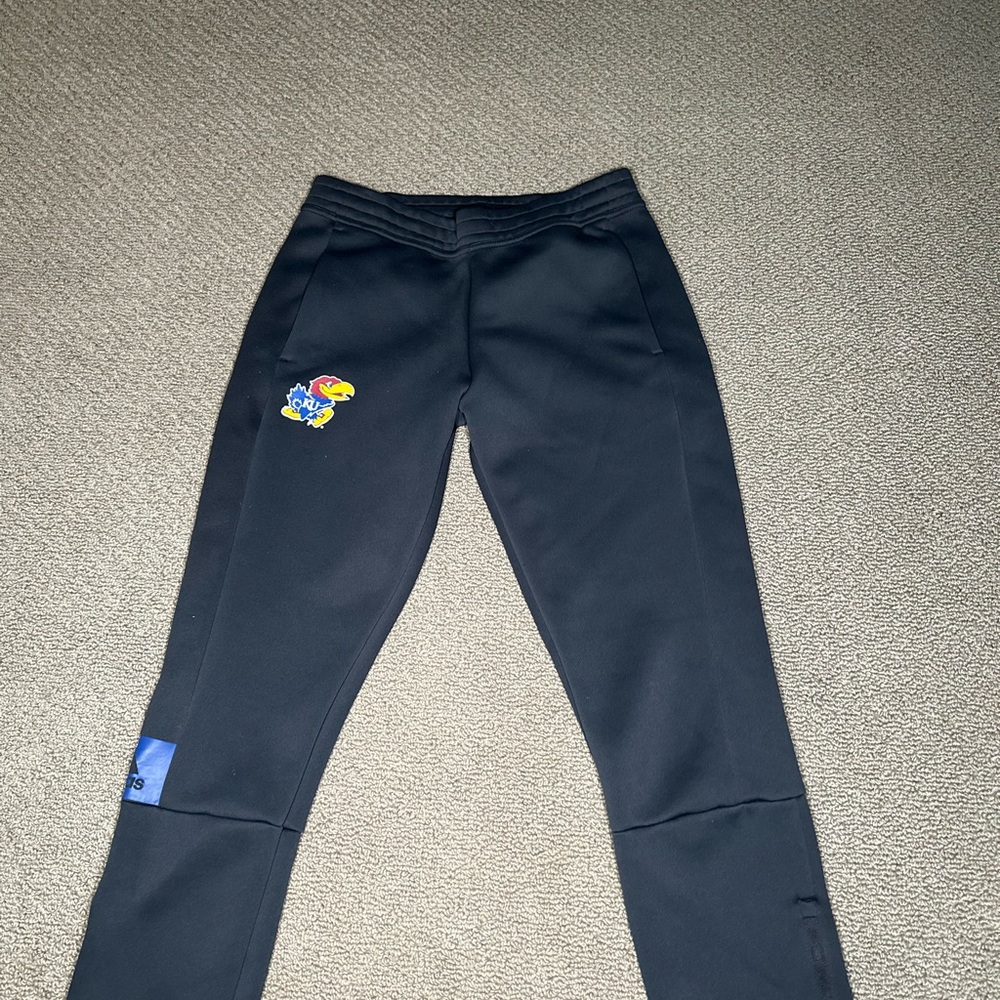 adidas Kansas Jayhawks Black Squad Pro ID Pants,